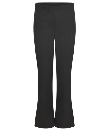 Black Rib Hipster Trouser