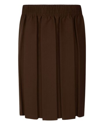 Boxpleat Skirt Brown