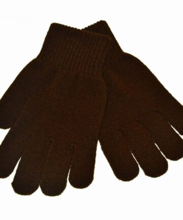 Plain Brown Unisex Gloves (One Size)