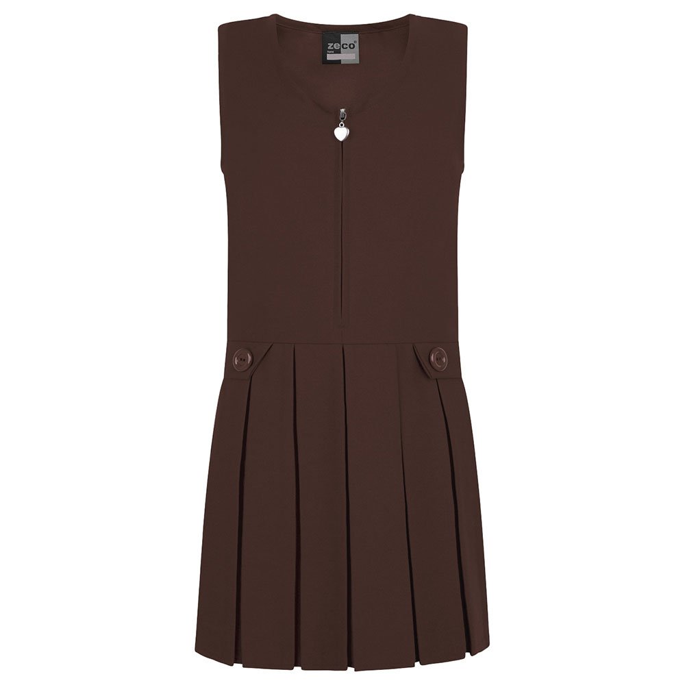 Brown Zip Pinafore