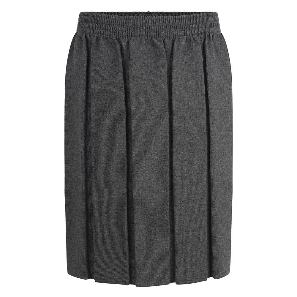 Grey Boxpleat Skirt