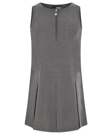 Grey Embroidery Pinafore