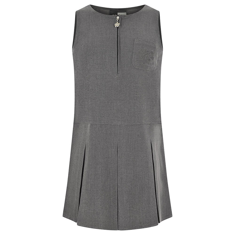 Grey Embroidery Pinafore