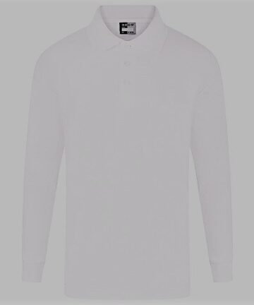 Plain White Polo Shirt Long Sleeves