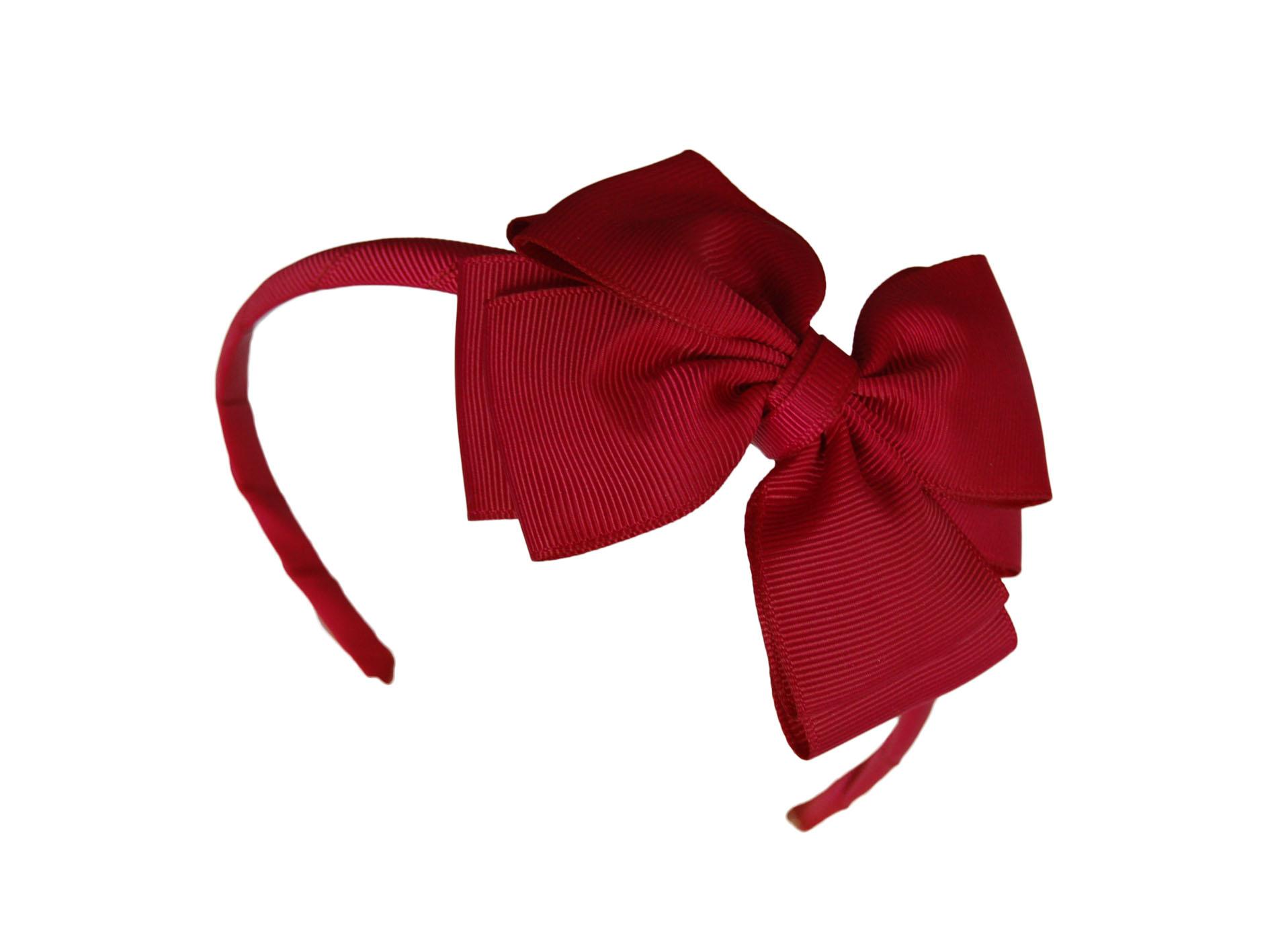 Maroon hair bow Headband